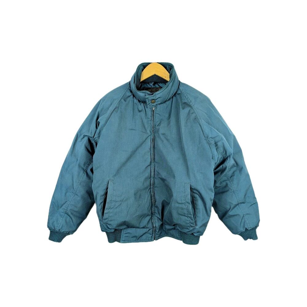 VTG 1970's Men's Eddie Bauer Goose Down Puffer Bomber Jacket Made In USA Sz. M